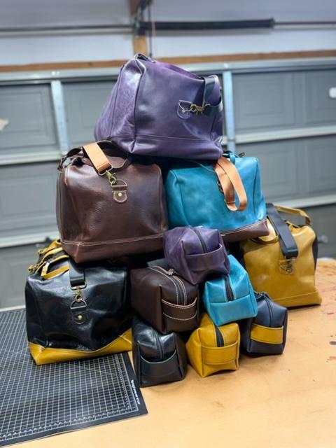 Handmade Leather Duffel Bag - Made in Austin, Texas