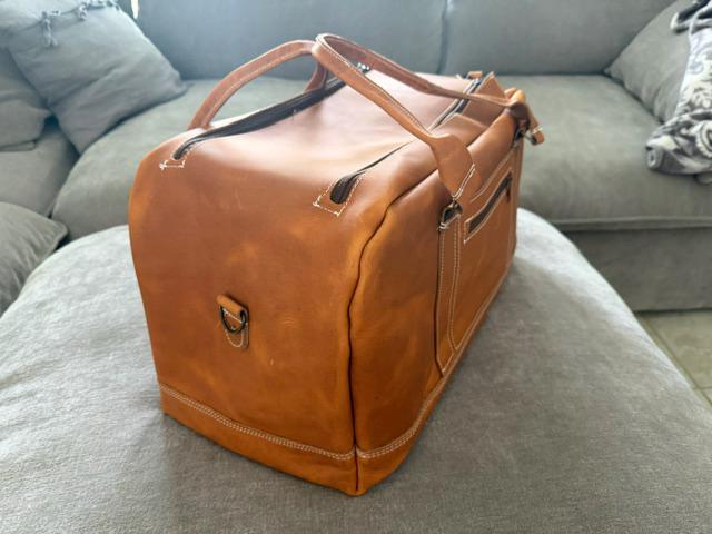 Handmade Leather Duffel Bag - Made in Austin, Texas