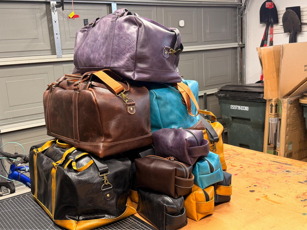 Handmade Leather Duffel Bag - Made in Austin, Texas