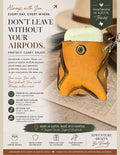 AirPods Case | Full Grain Leather Keychain | AirPods Holder | Made in Austin Texas |